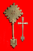 Two Ethiopian hand crosses